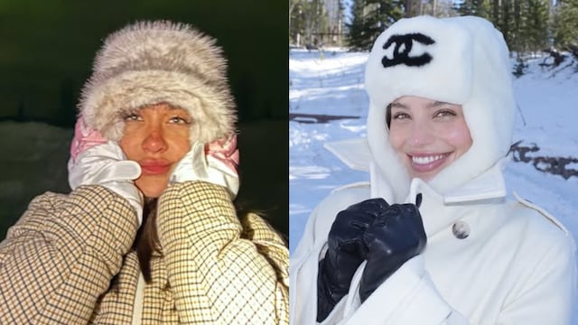 ¿Se copió de María Becerra? Emilia Mernes compartió fotos de sus vacaciones con Duki en la nieve y estalló la polémica