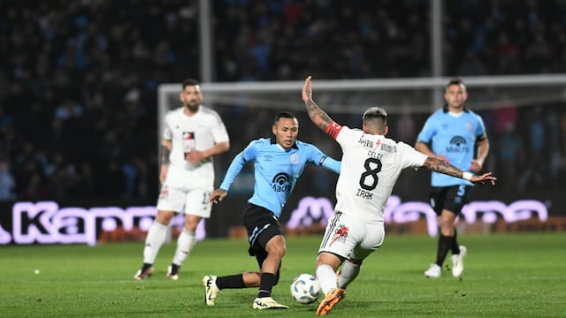 En el Belgrano de Real, la figura fue Reyna. El peruano, desequilibrante (Facundo Luque / La Voz).