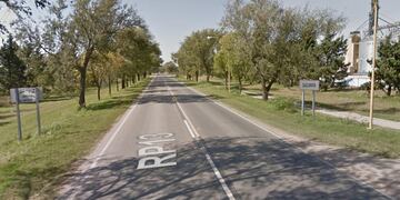 El ingreso a Sacanta por ruta 13 (Captura Google Street View).