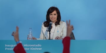 Cristina Kirchner en Quilmes. (Clarín)