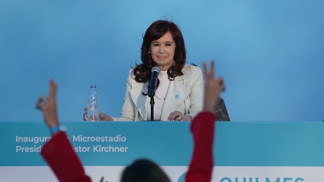 Cristina Kirchner en Quilmes. (Clarín)