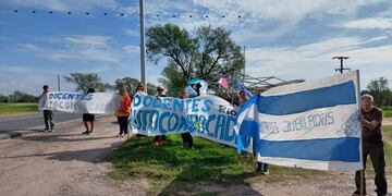 Docentes autoconvocados en la ciudad de Río Cuarto.