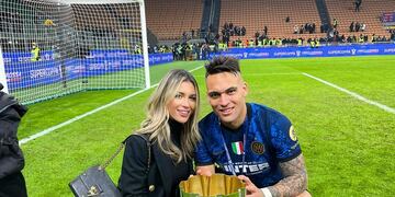 Agustina Gandolfo acompaña siempre que puede a Lautaro Martínez a la cancha.