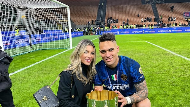 Agustina Gandolfo acompaña siempre que puede a Lautaro Martínez a la cancha.