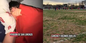 Video en la pensión de San Lorenzo.