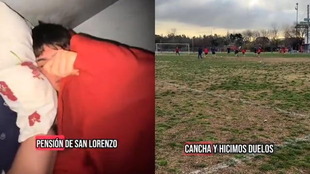 Video en la pensión de San Lorenzo.