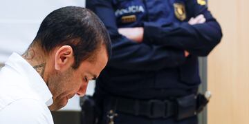 Dani Alves en el juicio.