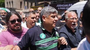 Pablo Moyano en la marcha a Tribunales. FOTO GUILLERMO RODRIGUEZ ADAMI