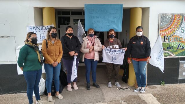 Protesta de trabajadores del geriátrico San Francisco de Asís
