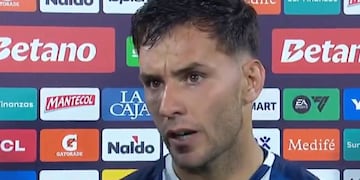Augusto Schott tuvo un buen partido ante Belgrano, como toda la defensa de Talleres (Captura de pantalla).