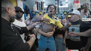 Speed con los hinchas de Boca.