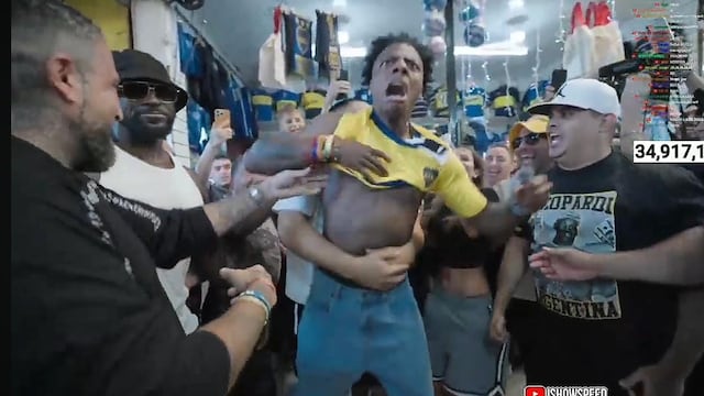 Speed con los hinchas de Boca.