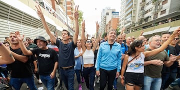 La Cámpora, en la marcha por el 24 de marzo. Máximo Kirchner, De Pedro y Larroque, presentes.