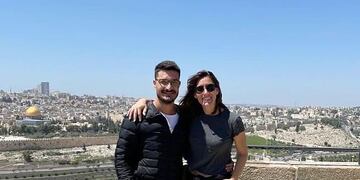 El "Tifón de Arequito" estuvo en Jerusalén acompañada por su marido Jeremías Audoglio y sus hijas.