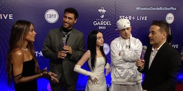 Tini Stoessel, Nicki Nicole y Trueno se encontraron en la alfombra roja de los Premios Gardel 2022