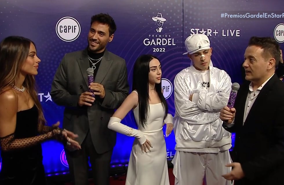 Tini Stoessel, Nicki Nicole y Trueno se encontraron en la alfombra roja de los Premios Gardel 2022