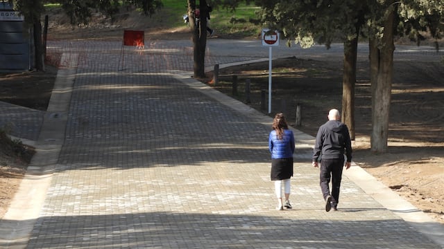 Finalizó la obra de extensión del pavimento articulado en el Parque San Martín