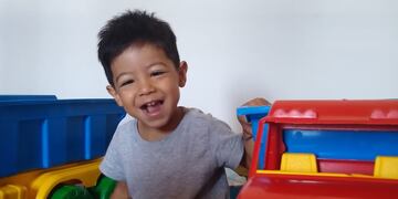 Fausto, el niño de 2 años de San Luis que fue diagnosticado con Leucodistrofia.