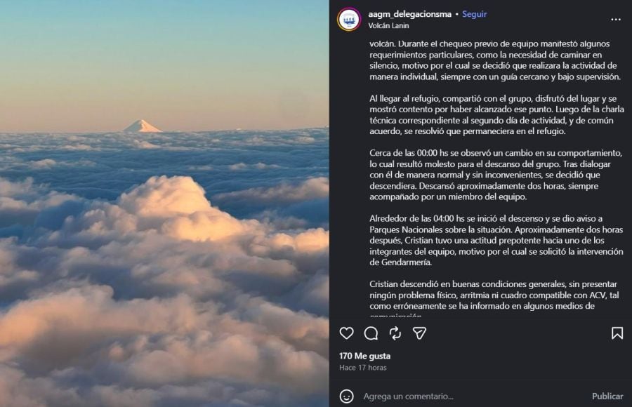 La palabra de los guías que estaban con Christian Petersen en la excursión