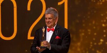 Luis Ventura en los Martín Fierrto Digital del 2021.