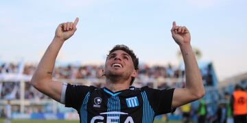 Franco Coronel, la carta de gol de un Racing que necesita ganar sí o sí después de 13 fechas. (Prensa de Racing de Nueva Italia).