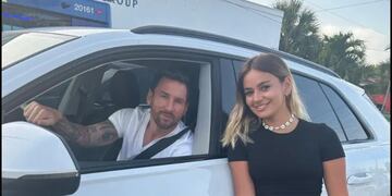 Lionel Messi se mostró por primera vez antes de ingresar al predio del Inter Miami.