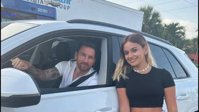 Lionel Messi se mostró por primera vez antes de ingresar al predio del Inter Miami.