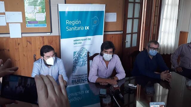 Broda, Borzi y Propato durante la conferencia de prensa