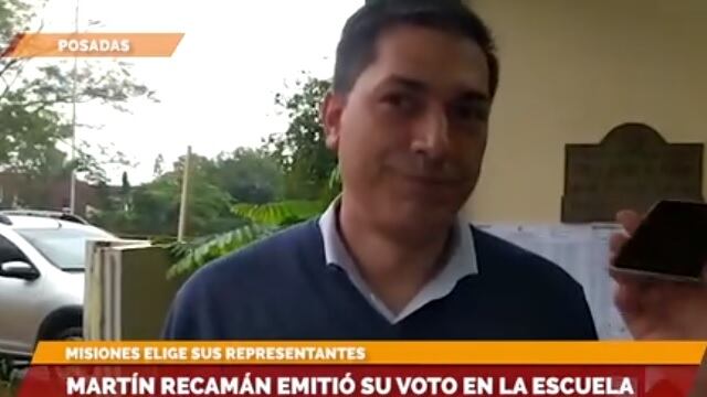 Elecciones en Misiones 2023: Martín Recamán emitió su voto.