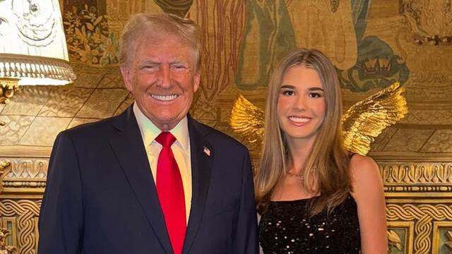 Donald Trump y su nieta mayor, Kai.