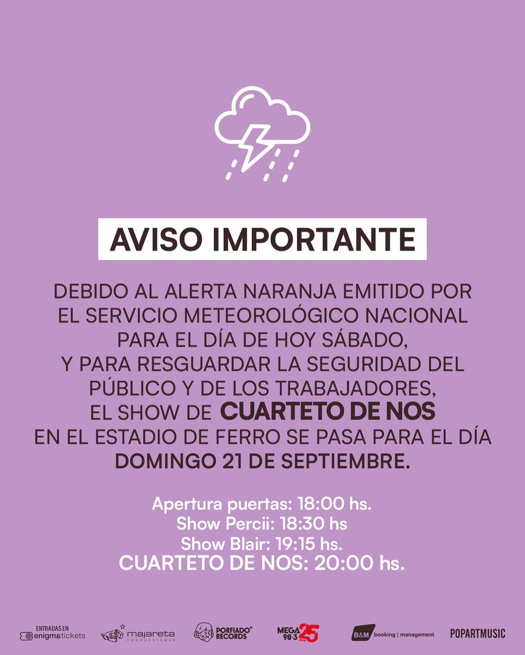 Aviso Oficial del Cuarteto de Nos.