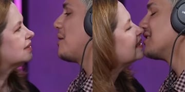 Andrea del Boca y Kennys Palacios, a los besos