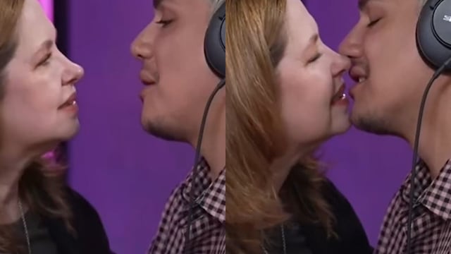 Andrea del Boca y Kennys Palacios, a los besos