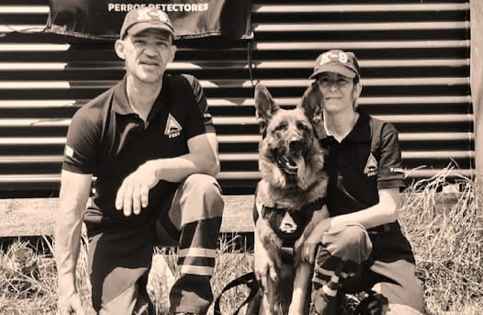 “Se nos fue una Compañera”: la Agrupación K9 despidió a Laika, una de las perras de rescate