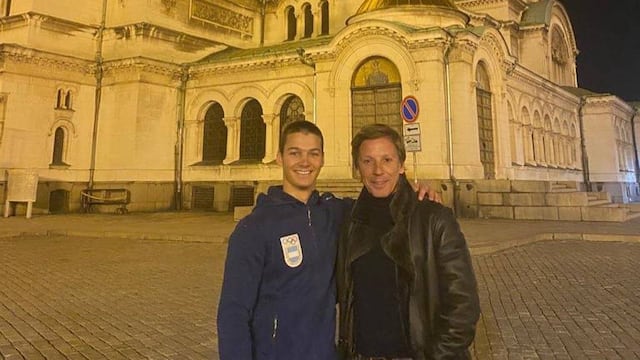 Alejandro Gravier publicó una foto junto a su hijo Tiziano Gravier en Sofía.