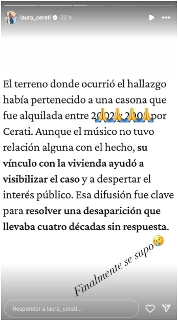 Laura Cerati rompió el silencio sobre Diego, el joven enterrado en la casa lindera a la de Gustavo