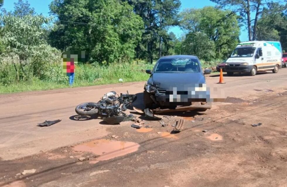 Murió un motociclista tras un choque con un automóvil en Leandro N. Alem