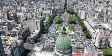 Marcha contra el Gobierno de Milei.
