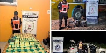 Los controles alcanzaron transportes de encomiendas, un camión, un colectivo y un vehículo particular.