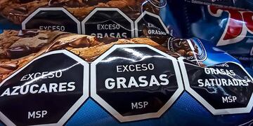 Exceso. Los alimentos deberán llevar rótulos frontales cuando tengan exceso de grasa, sodio, azúcares o calorías. (Ministerio de Salud de Uruguay)