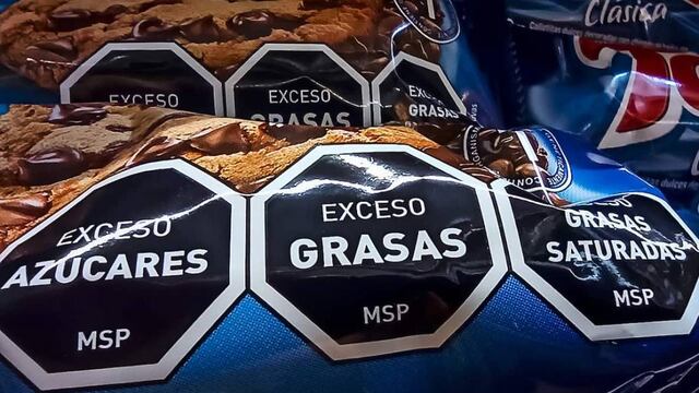 Exceso. Los alimentos deberán llevar rótulos frontales cuando tengan exceso de grasa, sodio, azúcares o calorías. (Ministerio de Salud de Uruguay)
