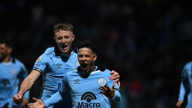 El "Uvita" Nicolás Fernández, debut, gol y triunfo en Belgrano (Facundo Luque / La Voz).