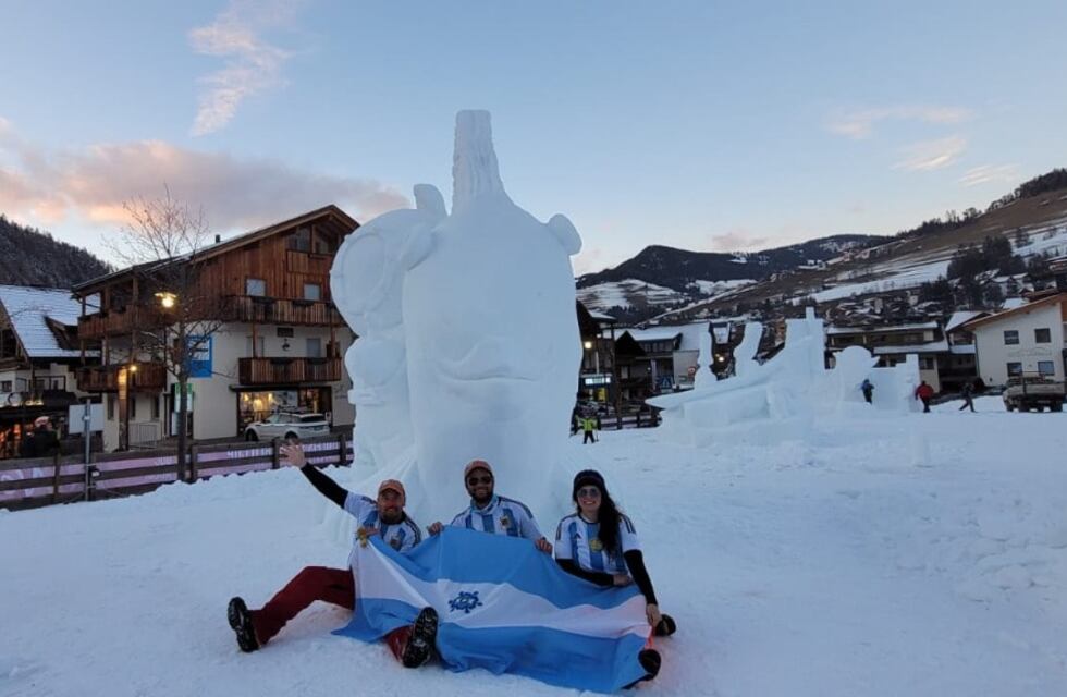Fueguinos ganaron el segundo puesto en “Escultura en nieve” en Italia