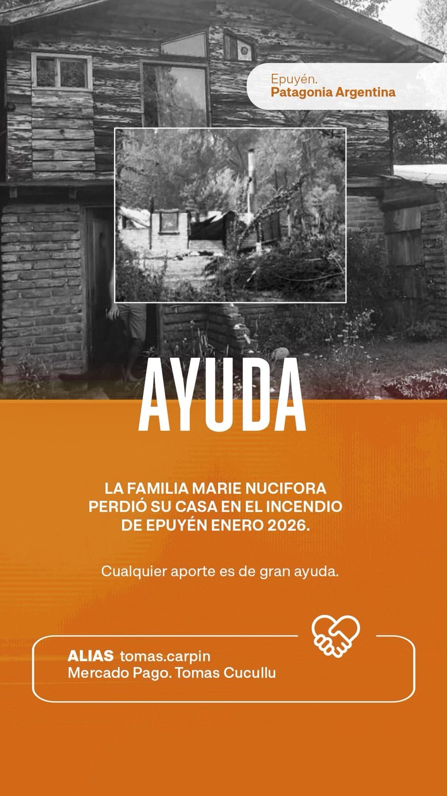 Damnificados por los incendios en la Patagonia