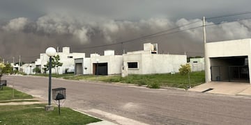 El temporal en General Deheza. (@FrancoMalatini)