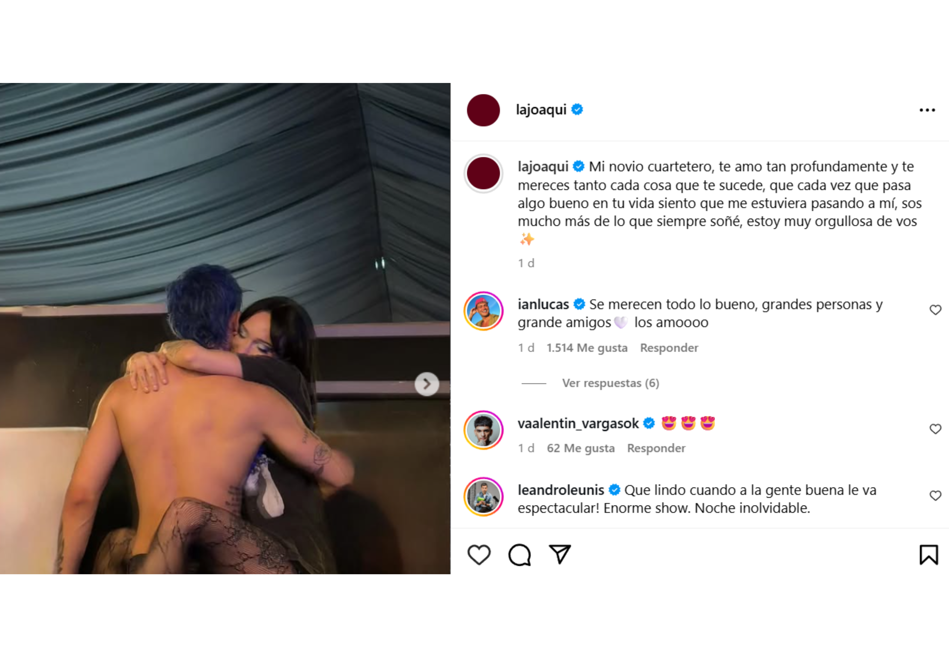 El mensaje de apoyo de La Joaqui a Luck Ra.