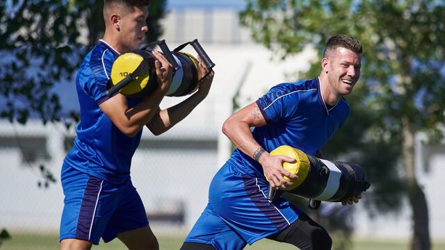 Unos 35 jugadores volvieron a entrenar en el predio Nucetelli.