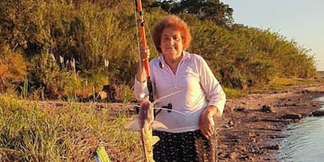 "Fue hermosa verla bajar con su caña y luego pescar, sin dudas fue maravilloso", dijo su hijo.
