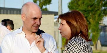 Horacio Rodríguez Larreta y Patricia Bullrich evidenciaron sus diferencias acerca del operativo de la Policía de la Ciudad con los manifestantes kirchneristas frente a la vivienda de la vicepresidenta. Foto: Los Andes.