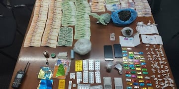 La droga secuestrada en San Rafael.